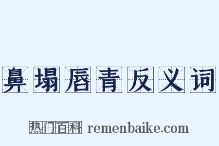 鼻塌唇青反义词是什么意思的图片